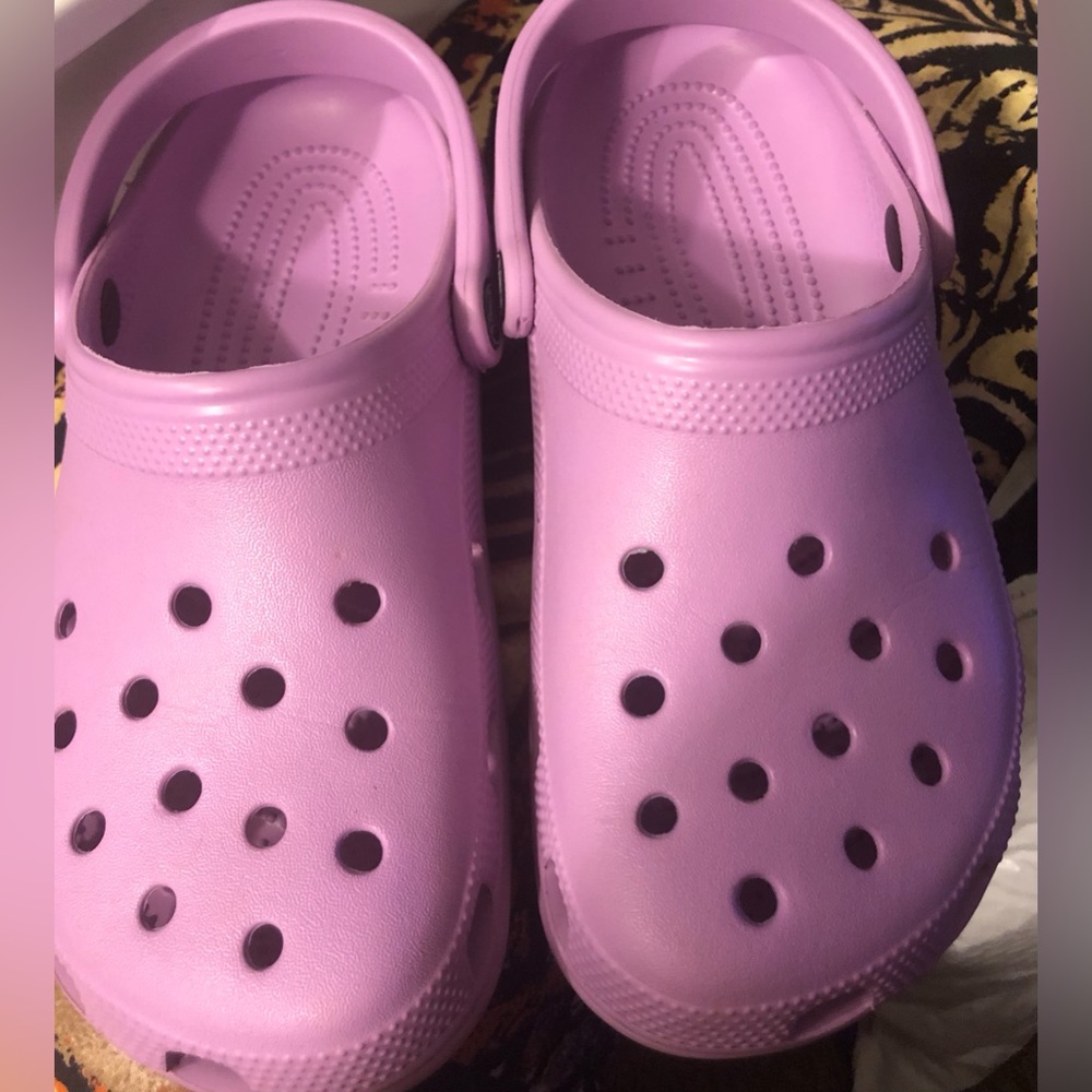 Crocs Classic Slip On Comfort Clog Unisex Size M5 W7 Lavender Purple Shoes